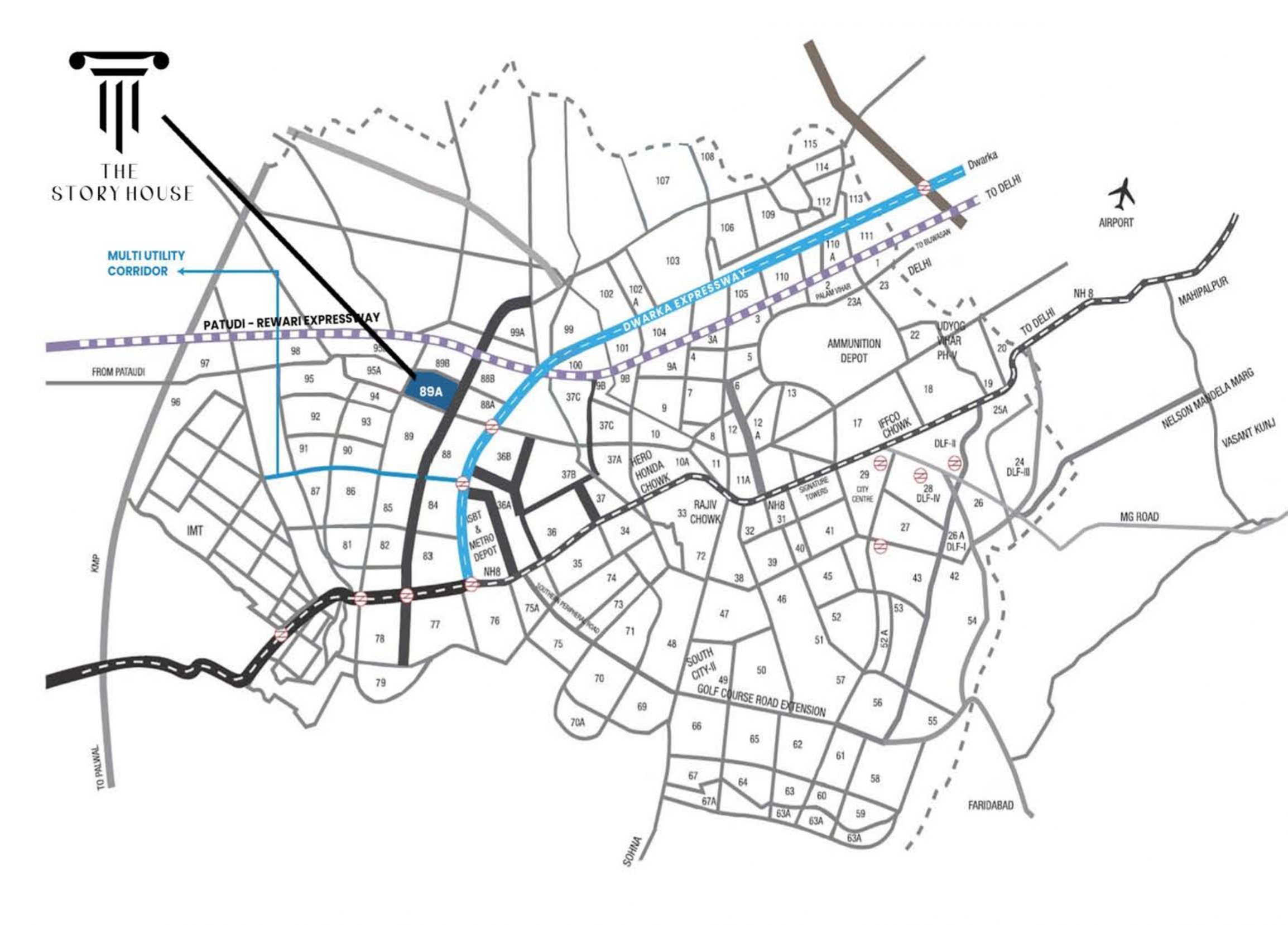 Location Map for Haryana Housing Society